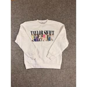 Taylor Swift Midnight Eras Tour Graphic Sweatshirt Size Small Youth White